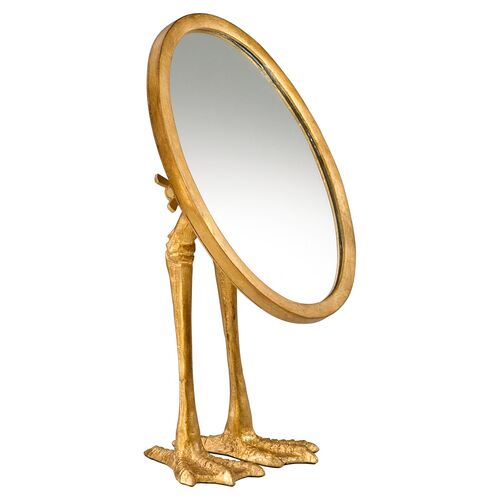 Duck 9"x13" Desk Mirror, Gold~P77168600