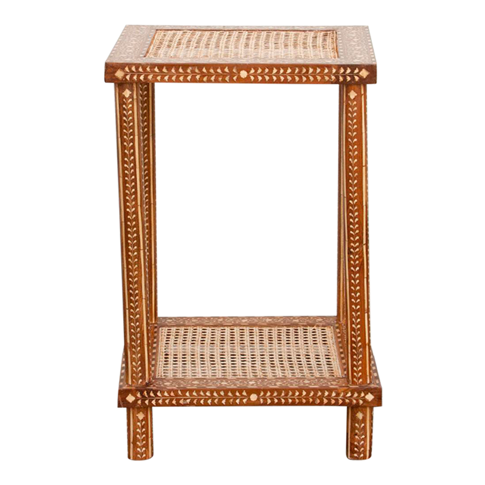 Light Walnut Colonial Inlay End Table~P77665719