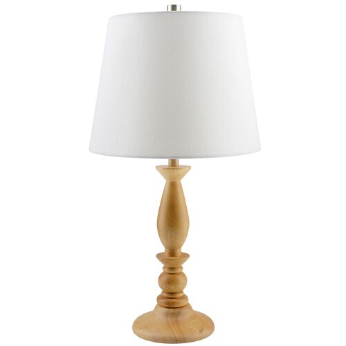 Edisto Painted Wood Table Lamp, Natural