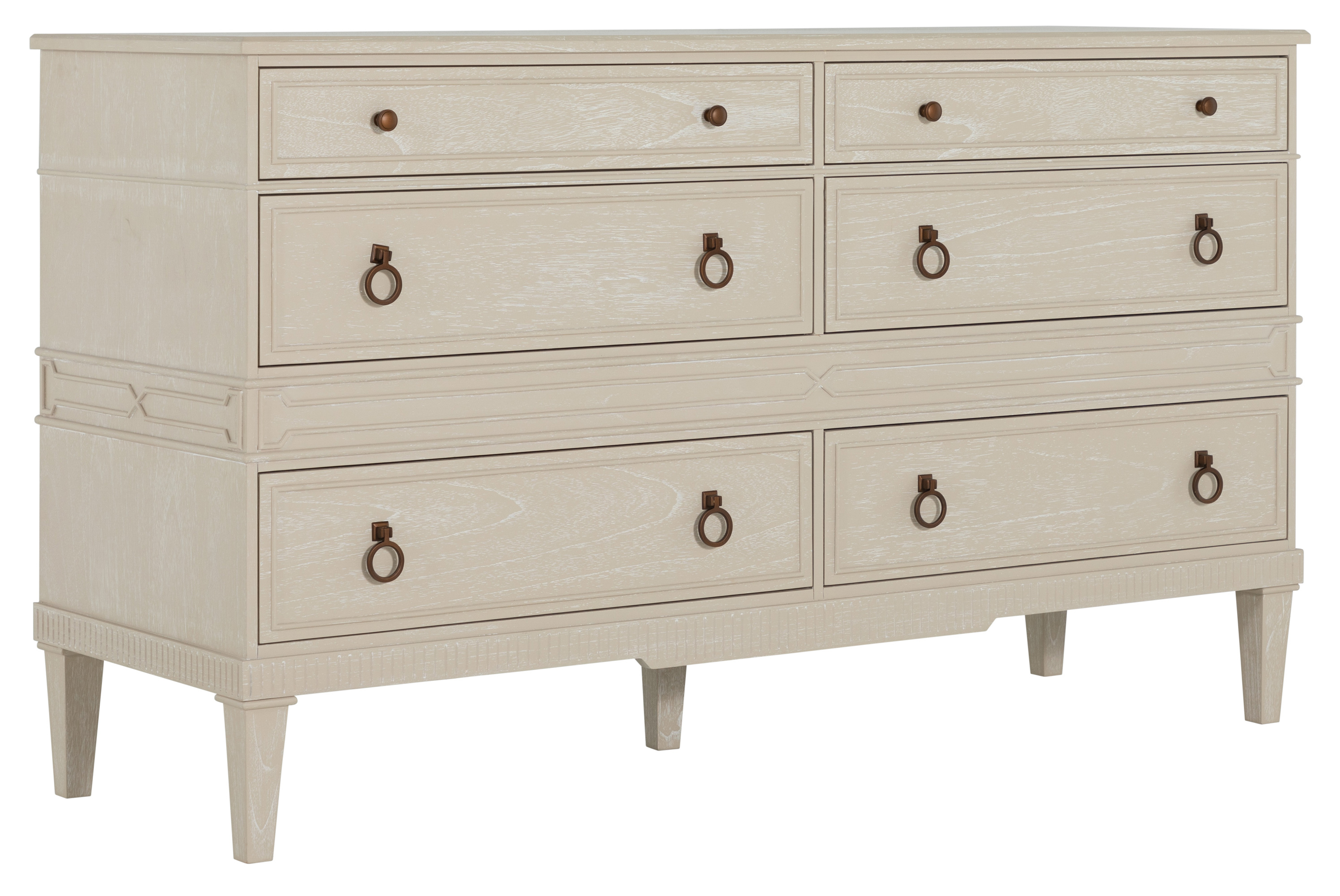 elegant white dresser TUHOME Basilea 5 Drawers Tall Dresser, Pull Out System, White, CLB8974 main image 1