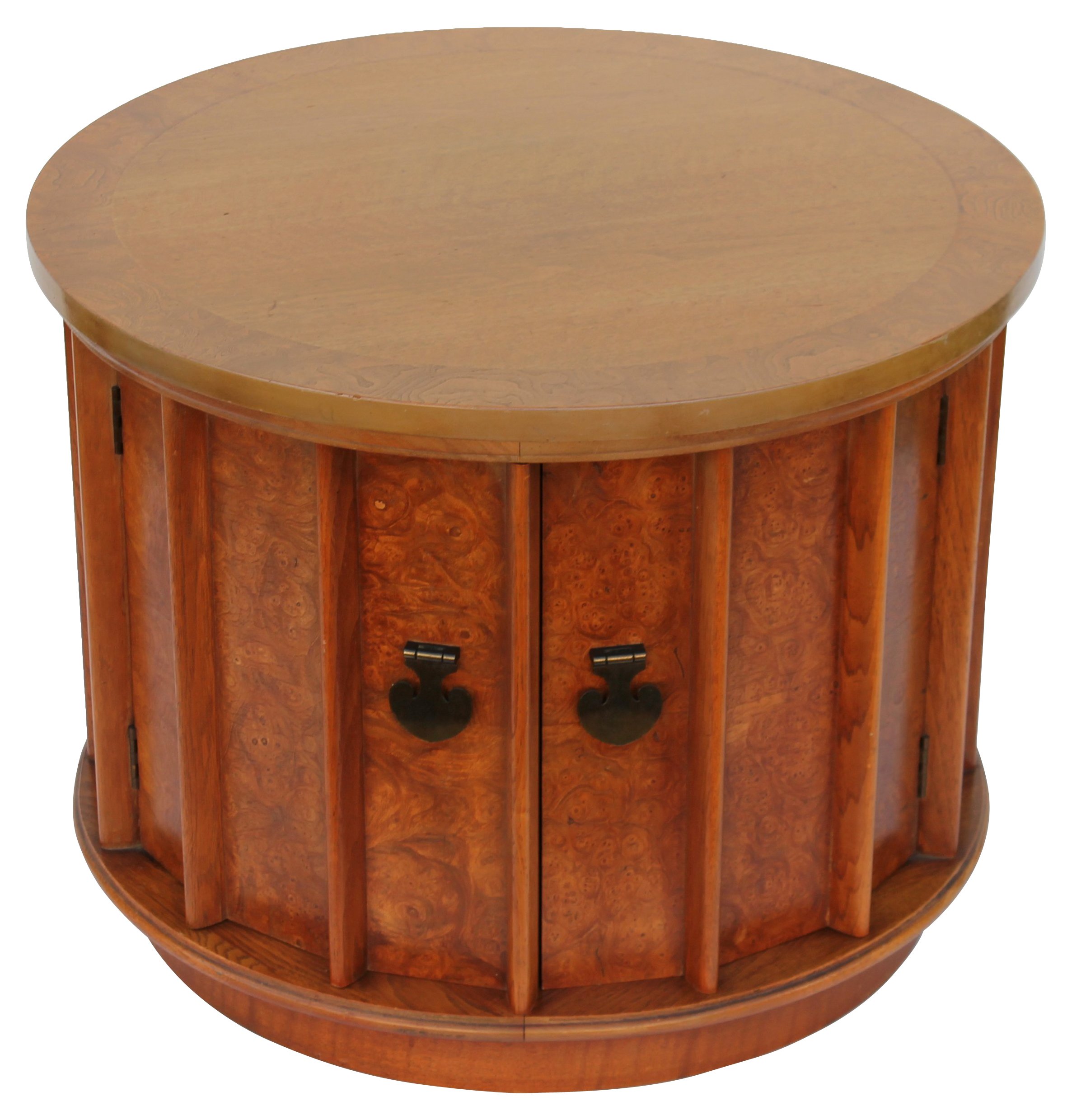 1960s Round Burl Amboyna Side Table~P77422735