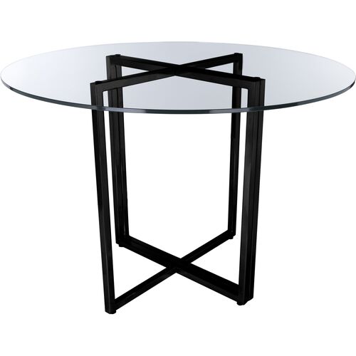 Mila Round Dining Table, Black~P77647651