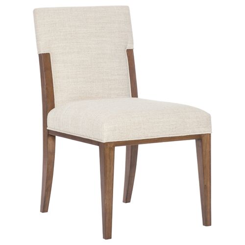 Eleana Linen Dining Chair, Beige