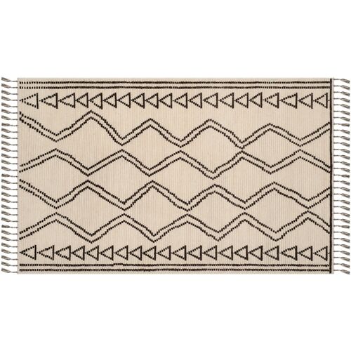 Mulvey Hand-Knotted Rug, Ivory/Black~P77377089