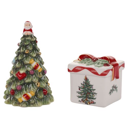 Tree and Gift Box Salt & Pepper Set~P43231133