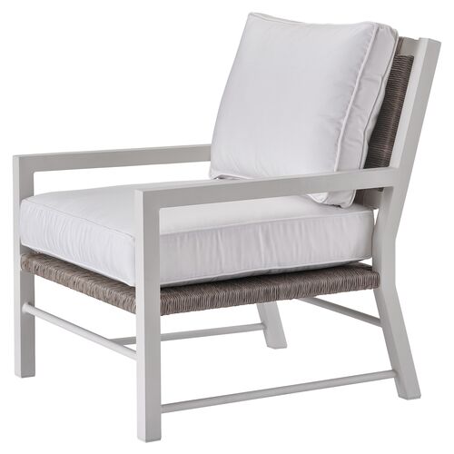 Coastal Living Cosette Outdoor Lounge Chair, White/Gray