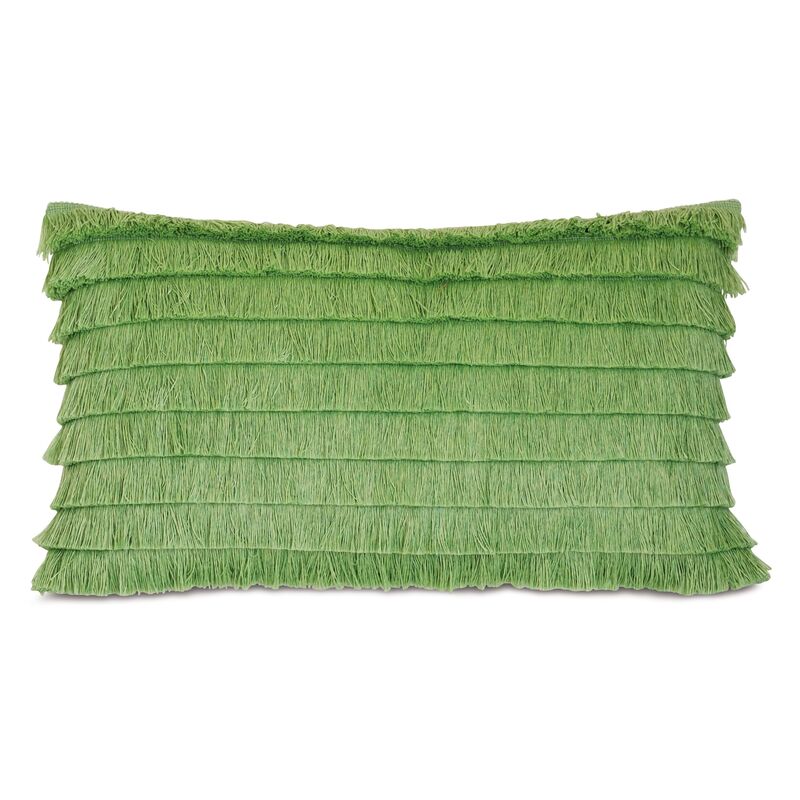 Faye Lumbar Outdoor Pillow, Mint