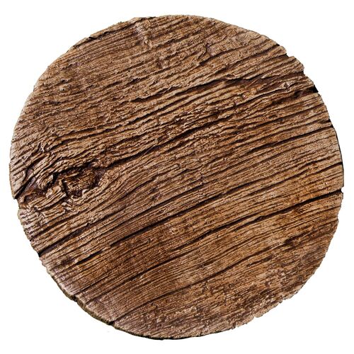 16" Faux-Bois Stepper Outdoor Accent, Brownstone~P77430714