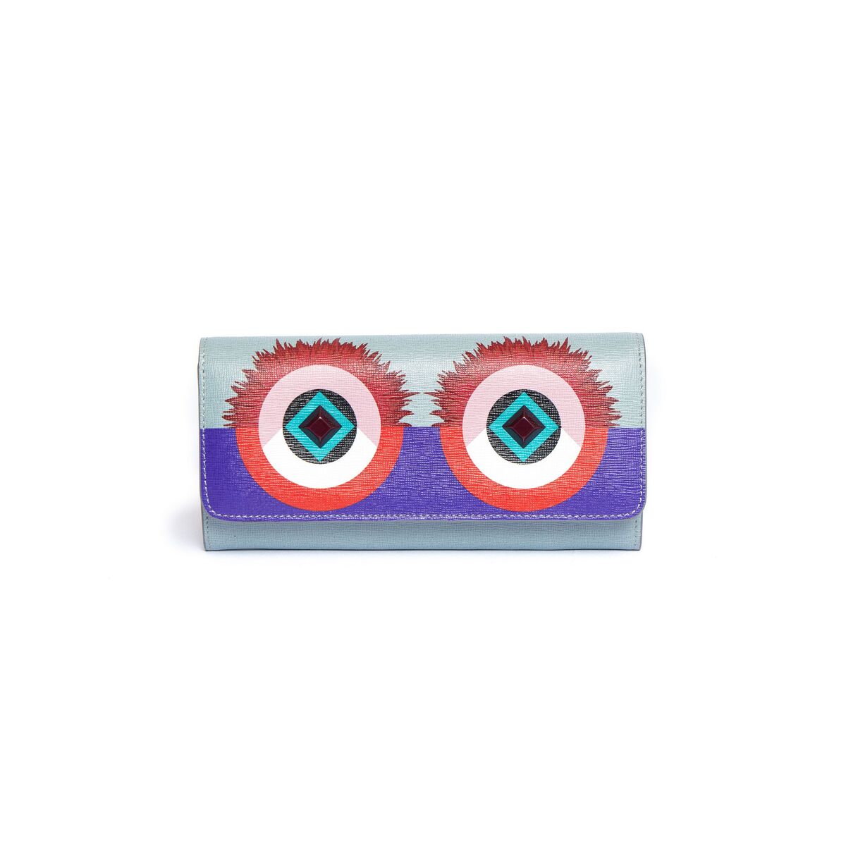 Fendi Red Monster Eyes Wallet for Men