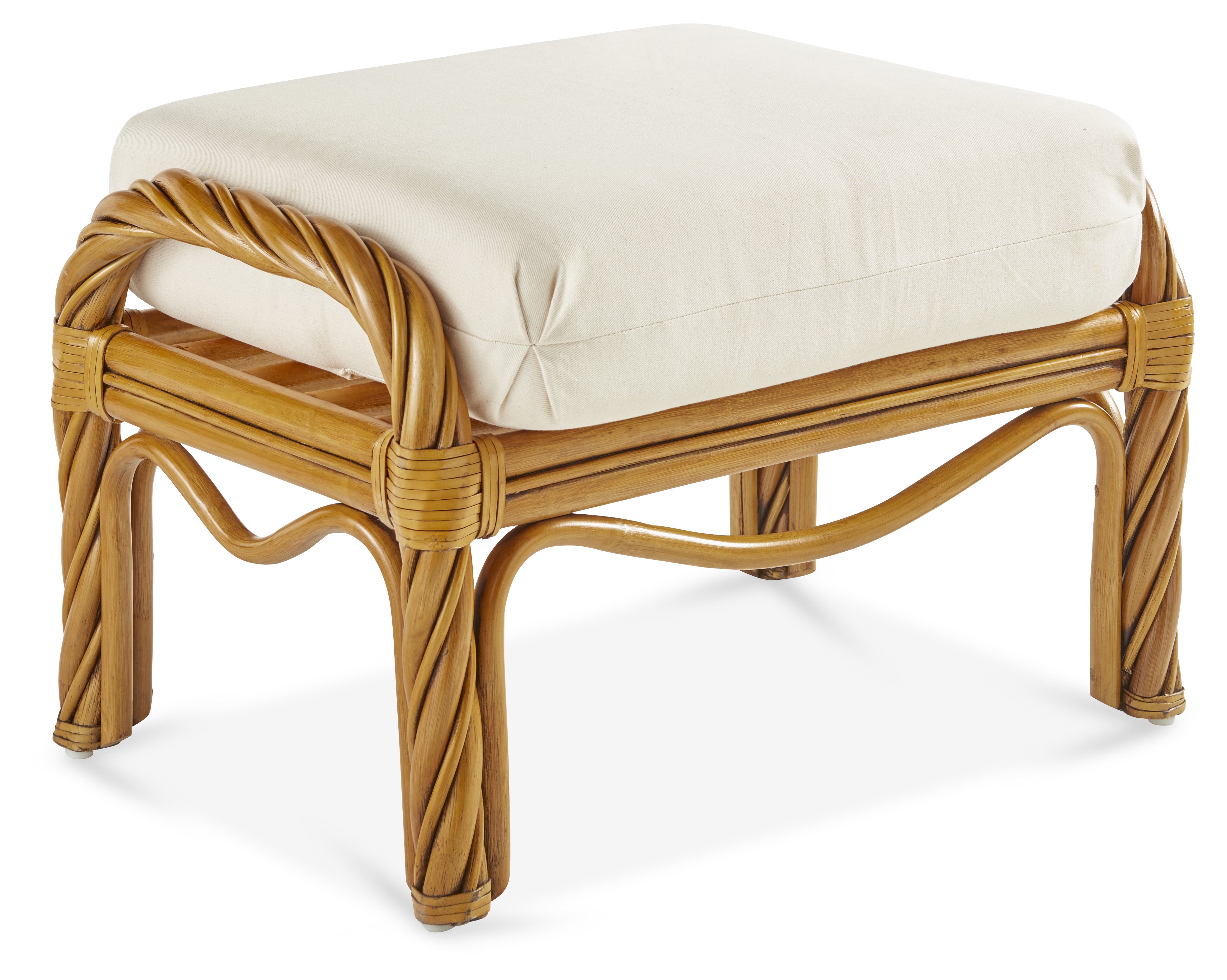 定価7.4万 MOUNTAIN RESEARCH RATTAN OTTOMAN Multi-Functional Woven Rattan Ottoman with Hidden Storage, 2
