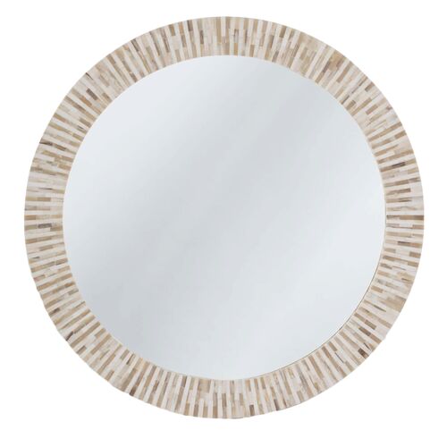 Multi-Tone Bone Wall Mirror, White~P77294159