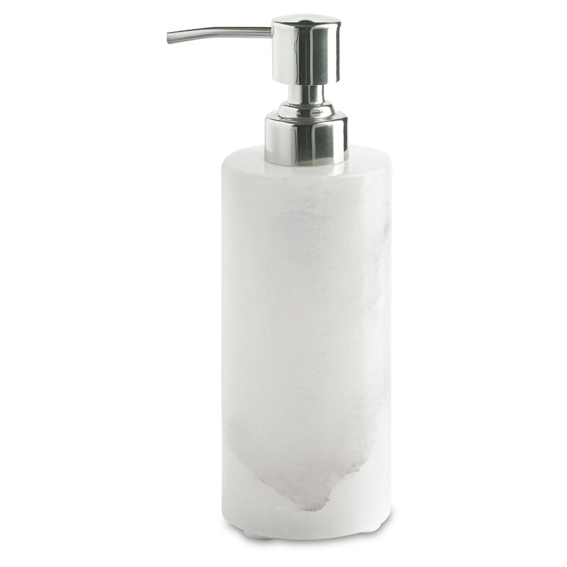 Alabaster Lotion Dispenser, White