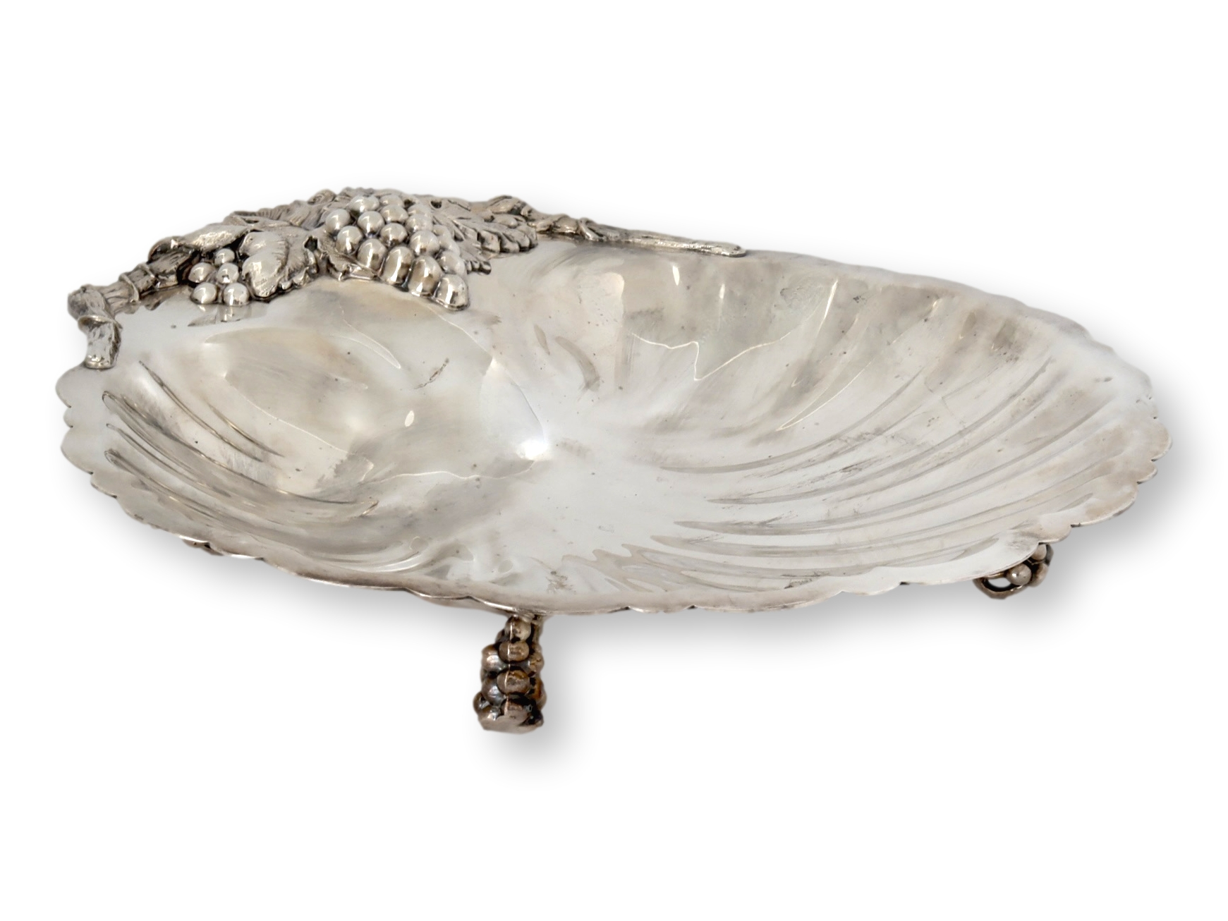 Antique English Silver-Plate Shell Bowl~P77711783