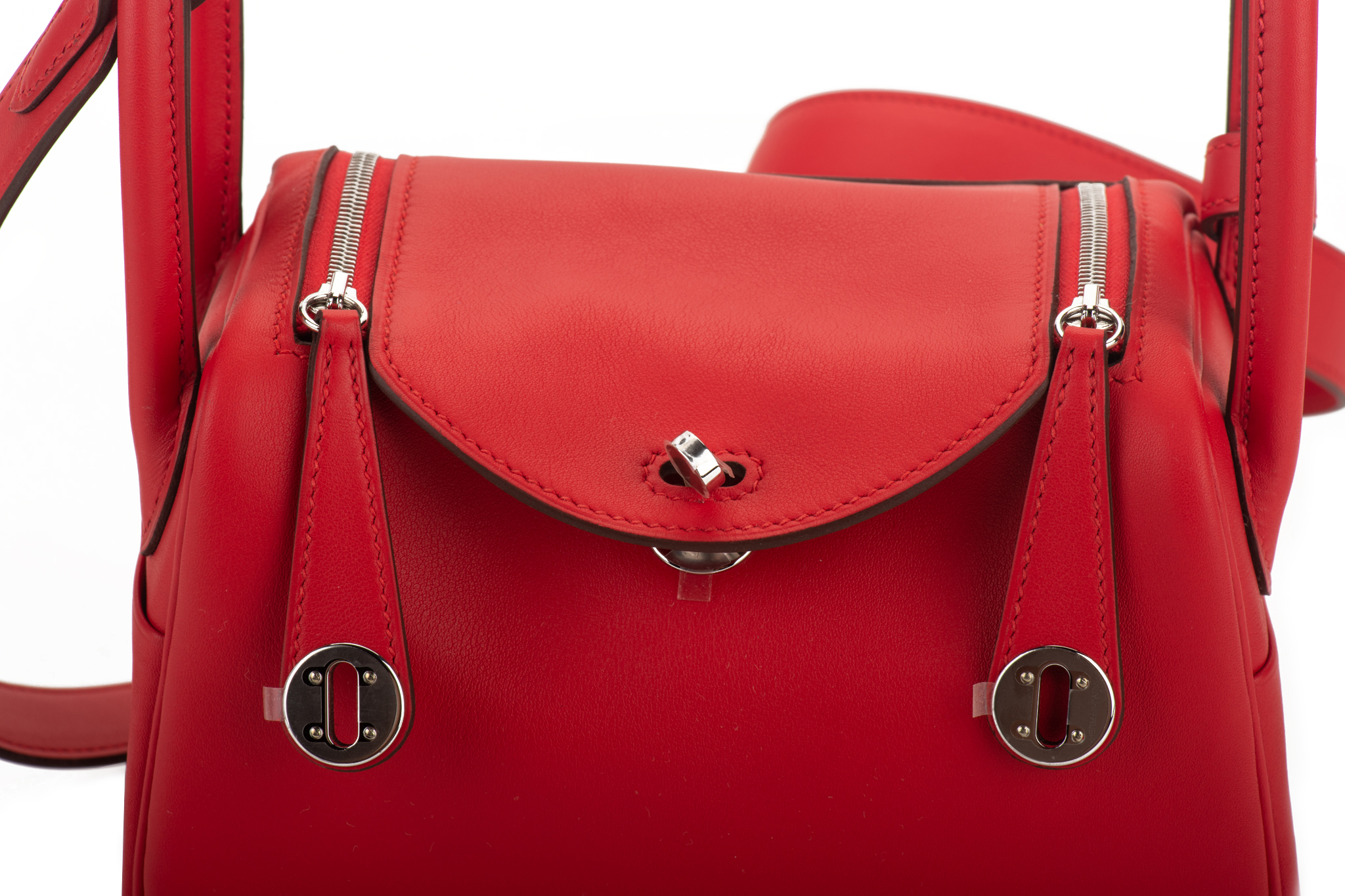 New Hermes Mini Lindy Rouge de Coeur Swift Bag