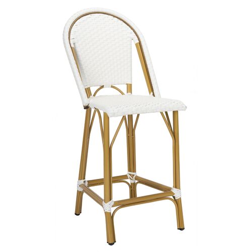 Gresley Outdoor Counter Stool, White~P77587991
