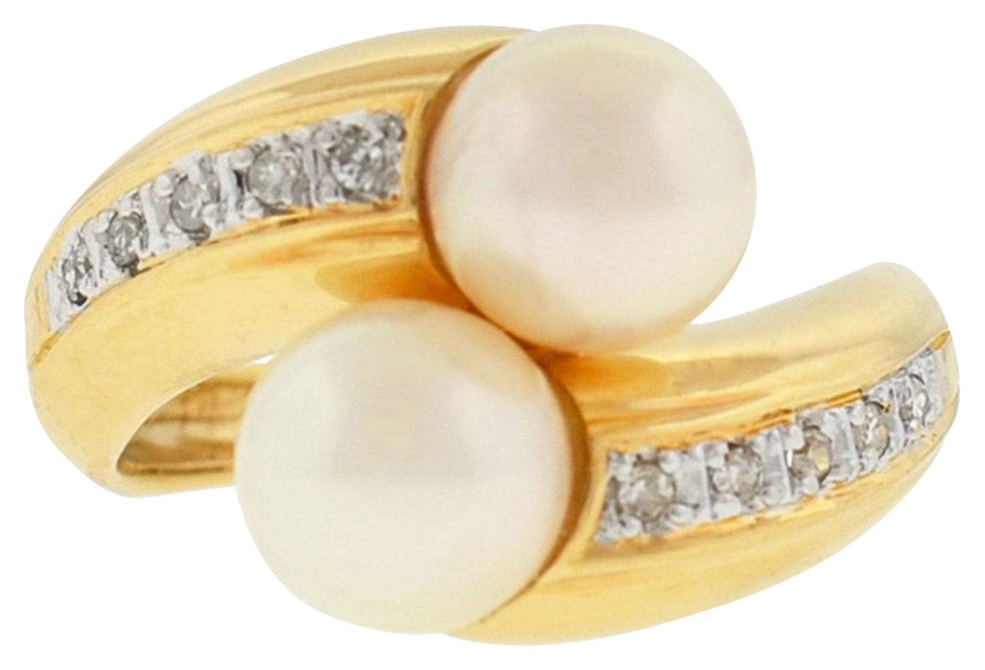 14K Gold, Pearl & Diamond Ring~P77549170