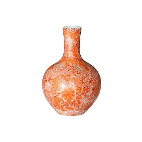 Globular Vase, Orange~P75032298