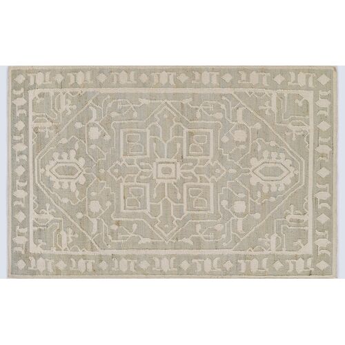 Vassi Hand Woven Wool Rug, Blue Vassi Hand Woven Wool Rug, Blue