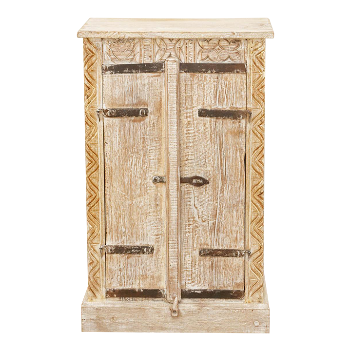 Rustic Old Door Tall Teak Cabinet~P77698307