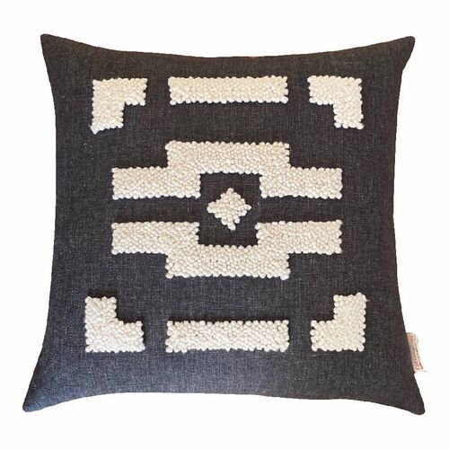 Cotton Tree, Punch Needle Ndebele Pillow Cotton Tree, Punch Needle Ndebele Pillow