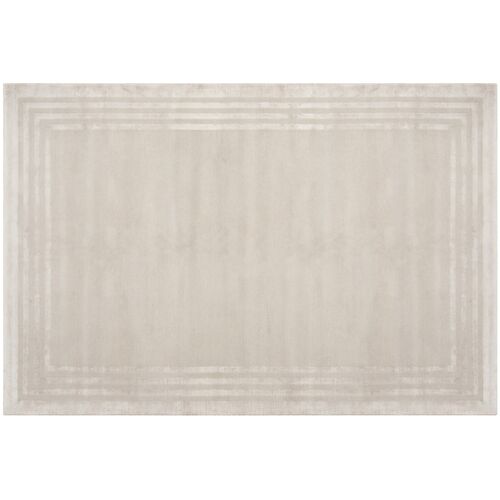 Ellington Border Rug, Sterling, 9' X 12' Ellington Border Rug, Sterling, 9' X 12'
