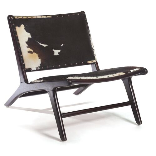Silje Hide Accent Chair, Black~P76938106
