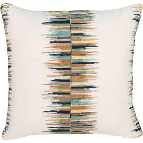 Fun Fair Cotton Pillow, Beige/Multi