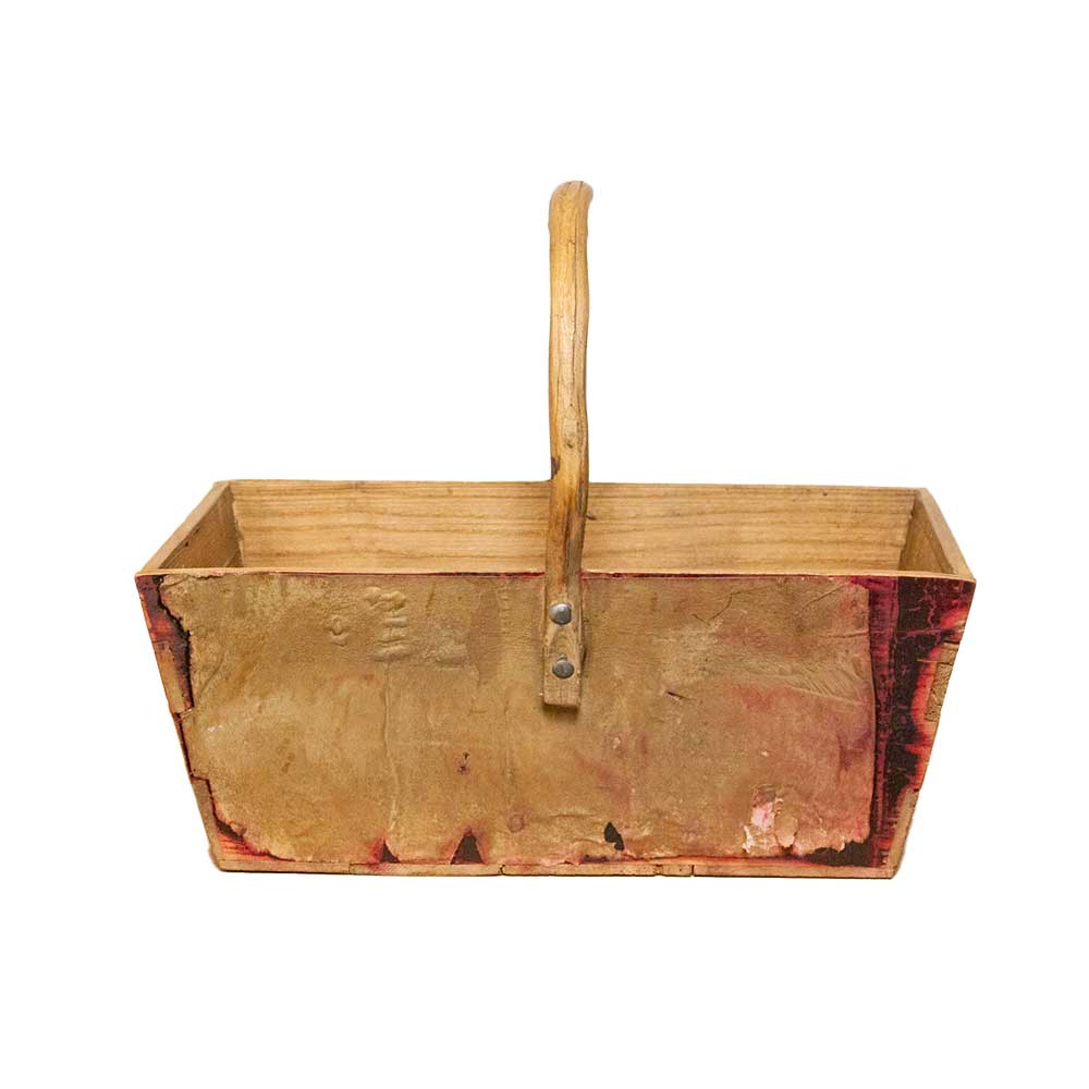 Antique Stripped Wood English Basket~P77688538