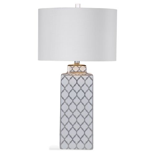 Carta Table Lamp, Silver/White~P77458678