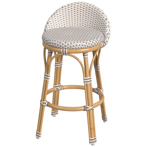 Kye Rattan Outdoor Low Back Counter Stool