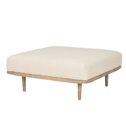 Theron Upholstered Ottoman, Oatmeal Theron Upholstered Ottoman, Oatmeal