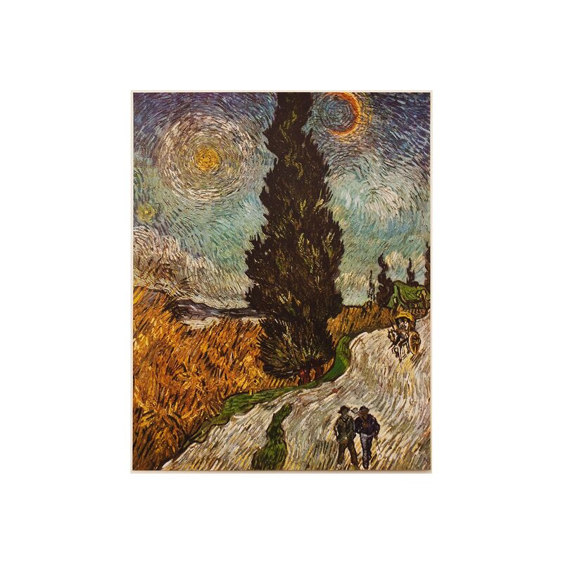 1950s Van Gogh, Road w/ Cypresses