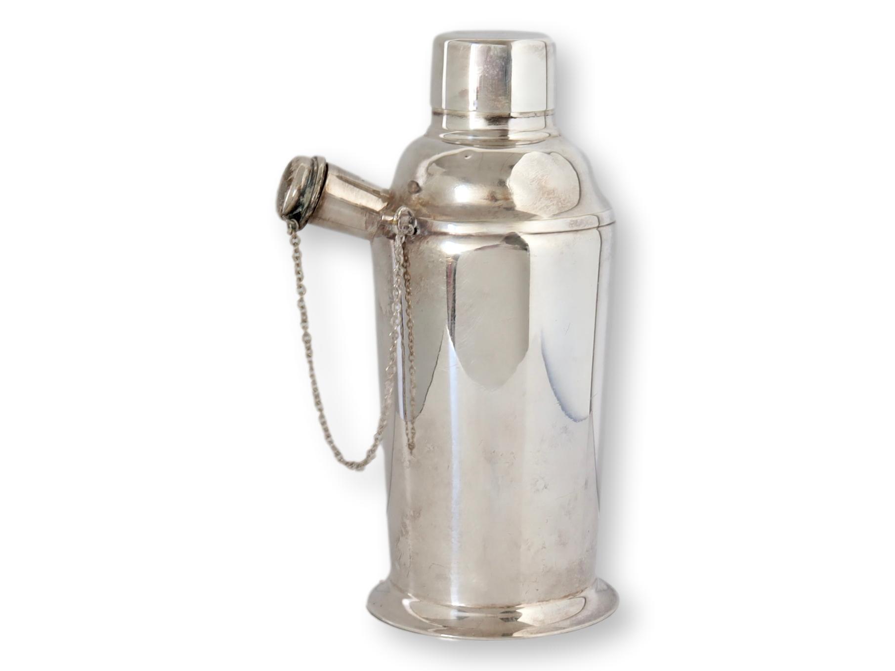 Art Deco Silver-Plated Cocktail Shaker~P77688460
