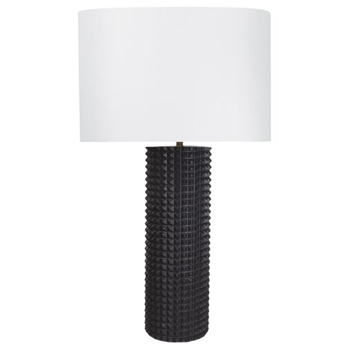 Symon Wood Table Lamp, Black Symon Wood Table Lamp, Black