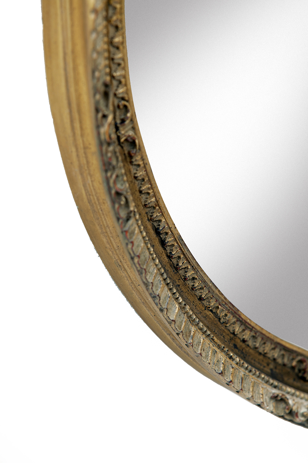 Mid-century Round Mirror/ Shallow Ruffle~P77673512