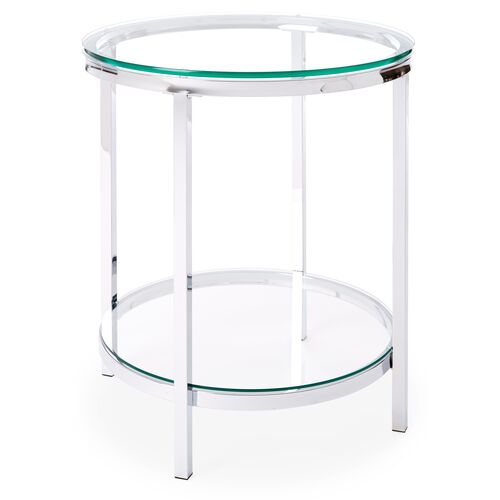 Coralie Modern Side Table, Silver~P42909705