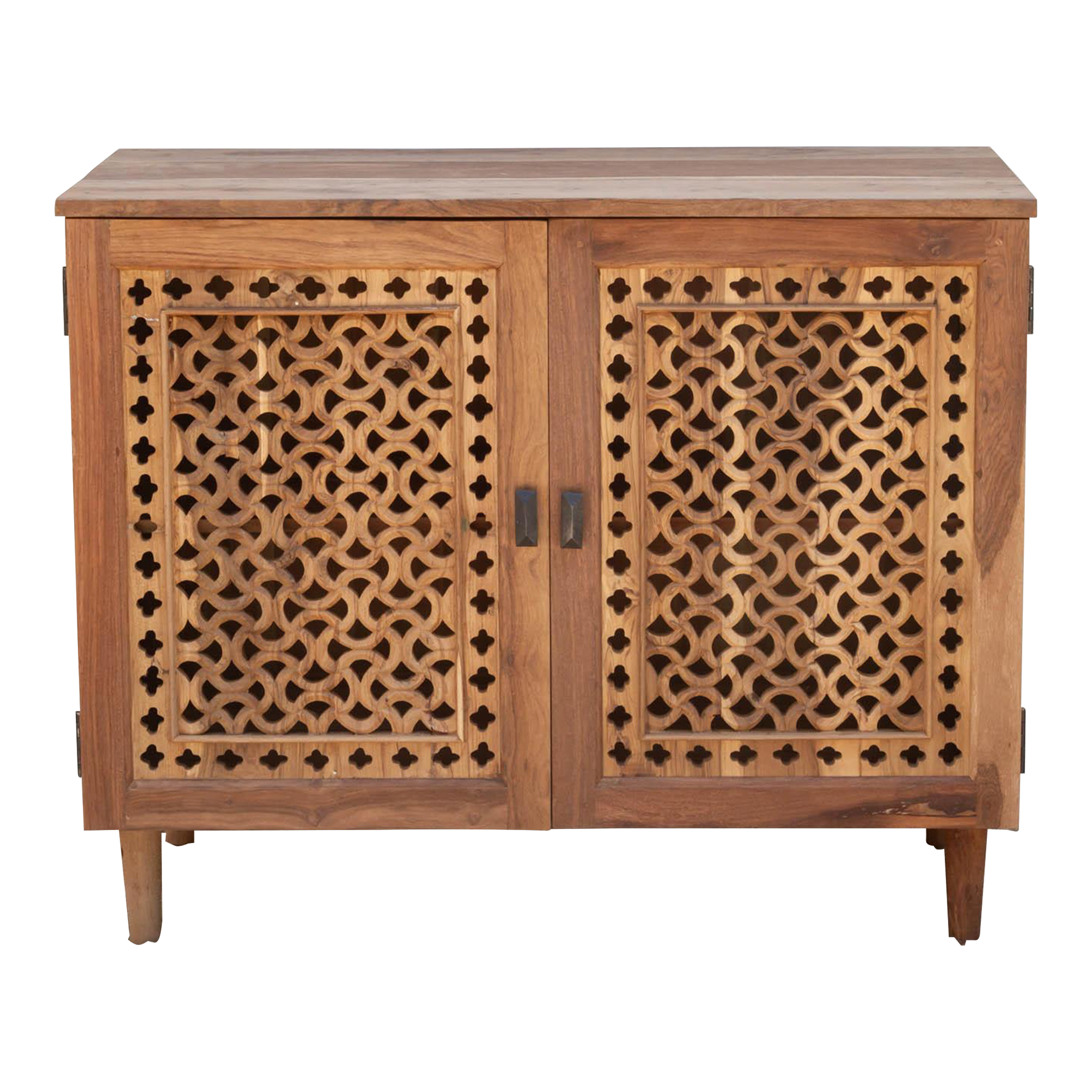 Mid-Century Style Carved Jali Cabinet~P77698695