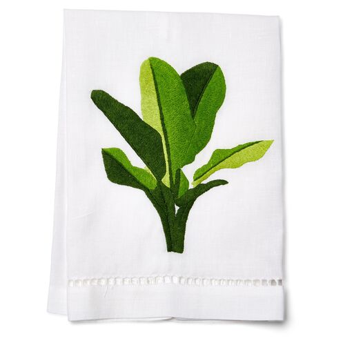 Palm Guest Towel, Green/White~P77368429