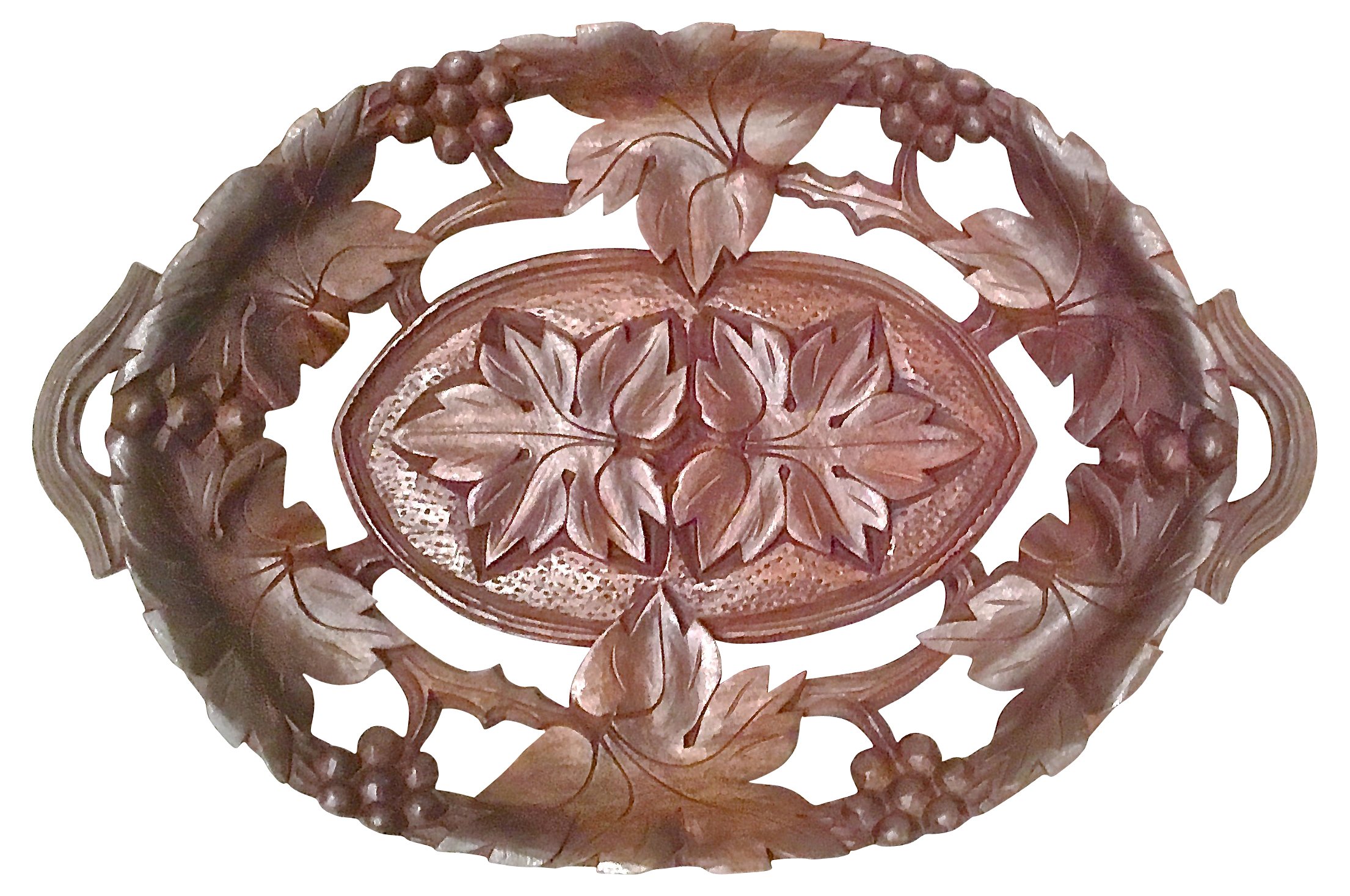 Carved Black Forest Pierced Leaf Basket~P77467903