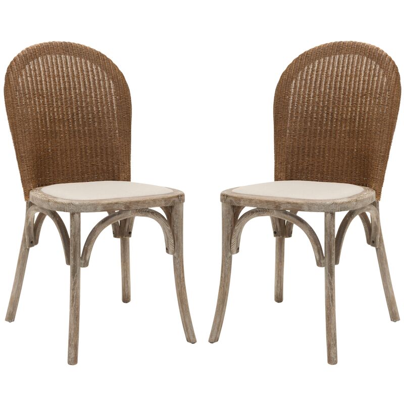 S/2 Beau Side Chairs, Beige Linen
