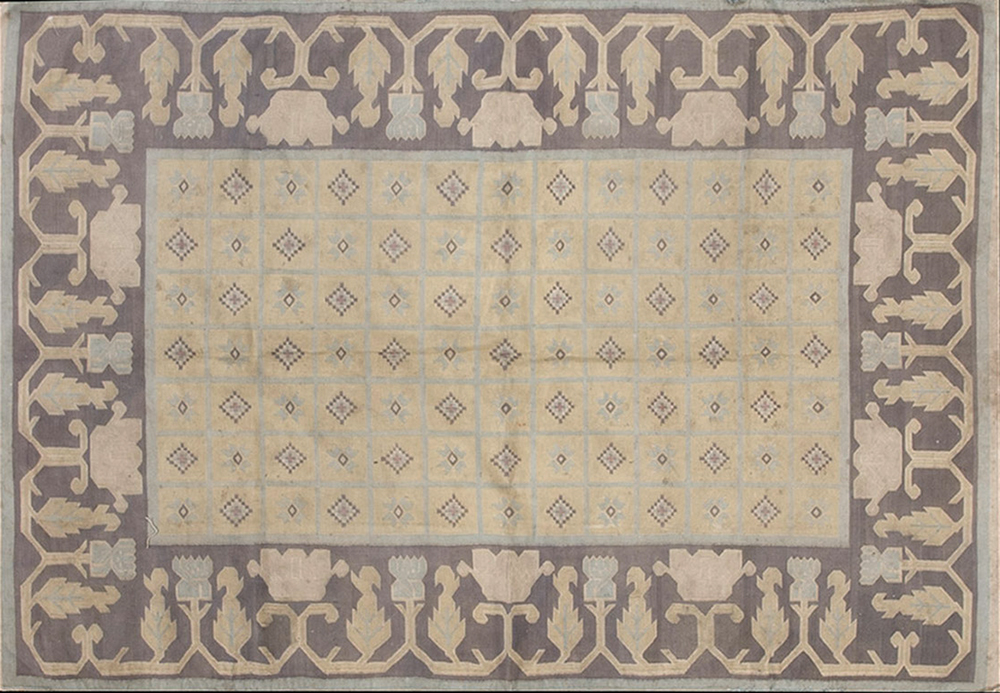 Antique Dhurrie Indian Rug 4' 8" x 6'10"~P77698056