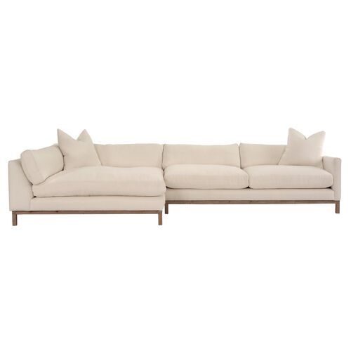 Dae Left-Facing Sectional, Ivory Linen~P77316056~P77316056