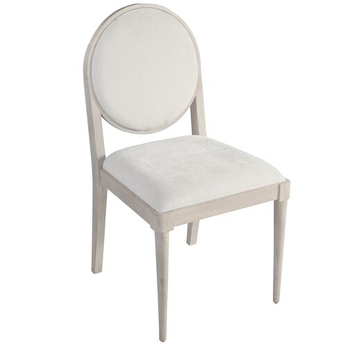 S/2 Odessa Dining Chairs, Washed Blonde Oak
