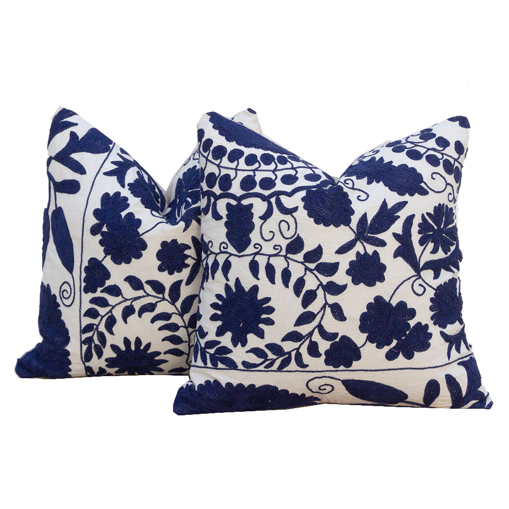 Uzbek Floral Talisman Suzani Pillows~P77754797