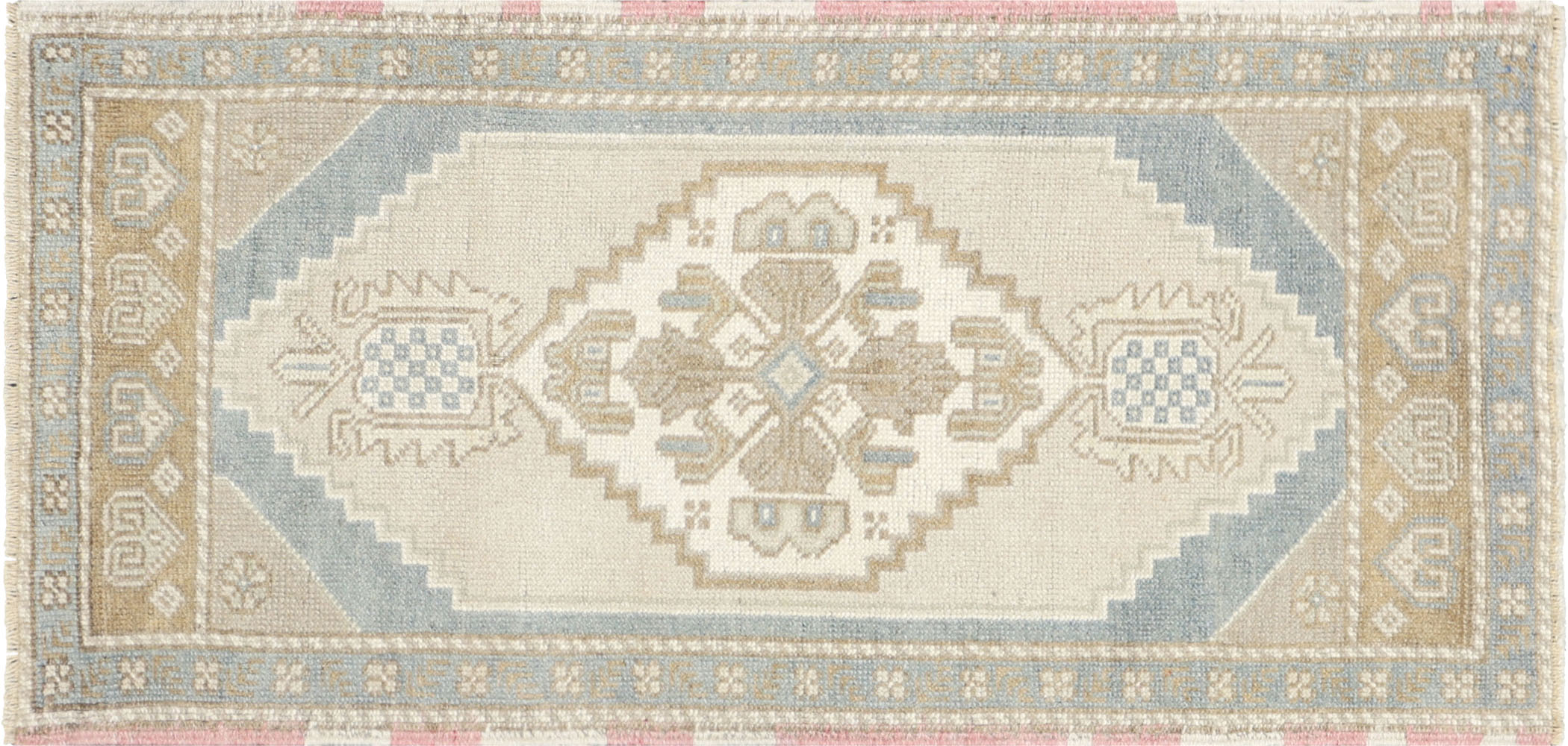 1960s Turkish Oushak Yastic -1'11"x4'~P77707338