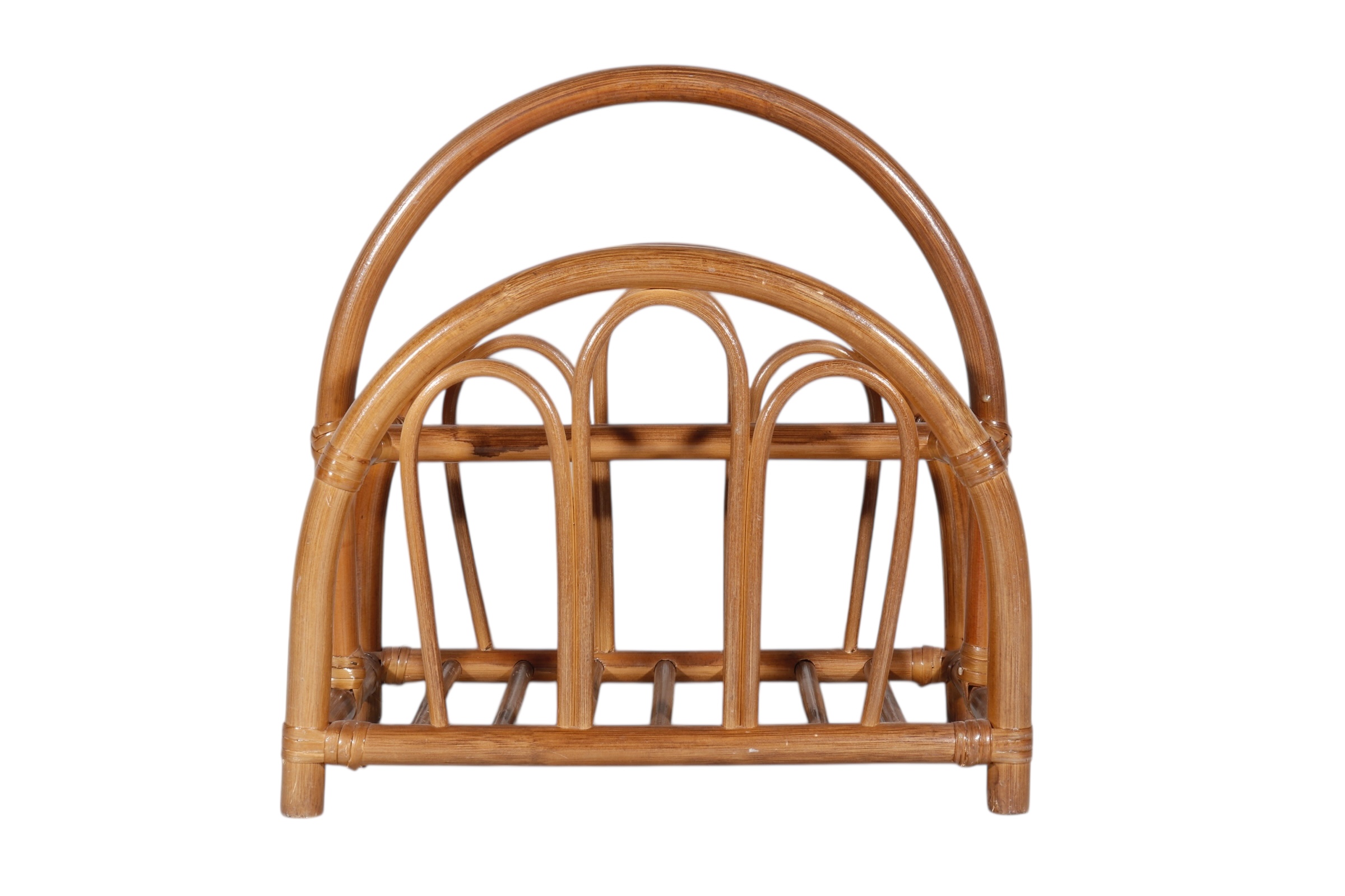 Mid Century Bamboo Magazine Rack~P77732369
