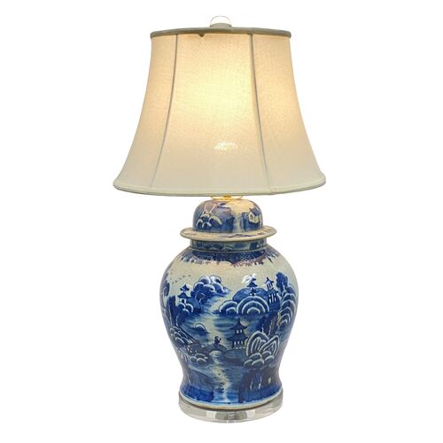 Firosa Ceramic Table Lamp, Blue/White Firosa Ceramic Table Lamp, Blue/White