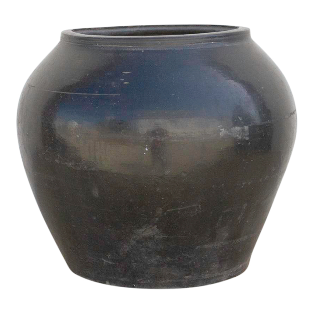 Black Rustic Clay Water Pot~P77669467