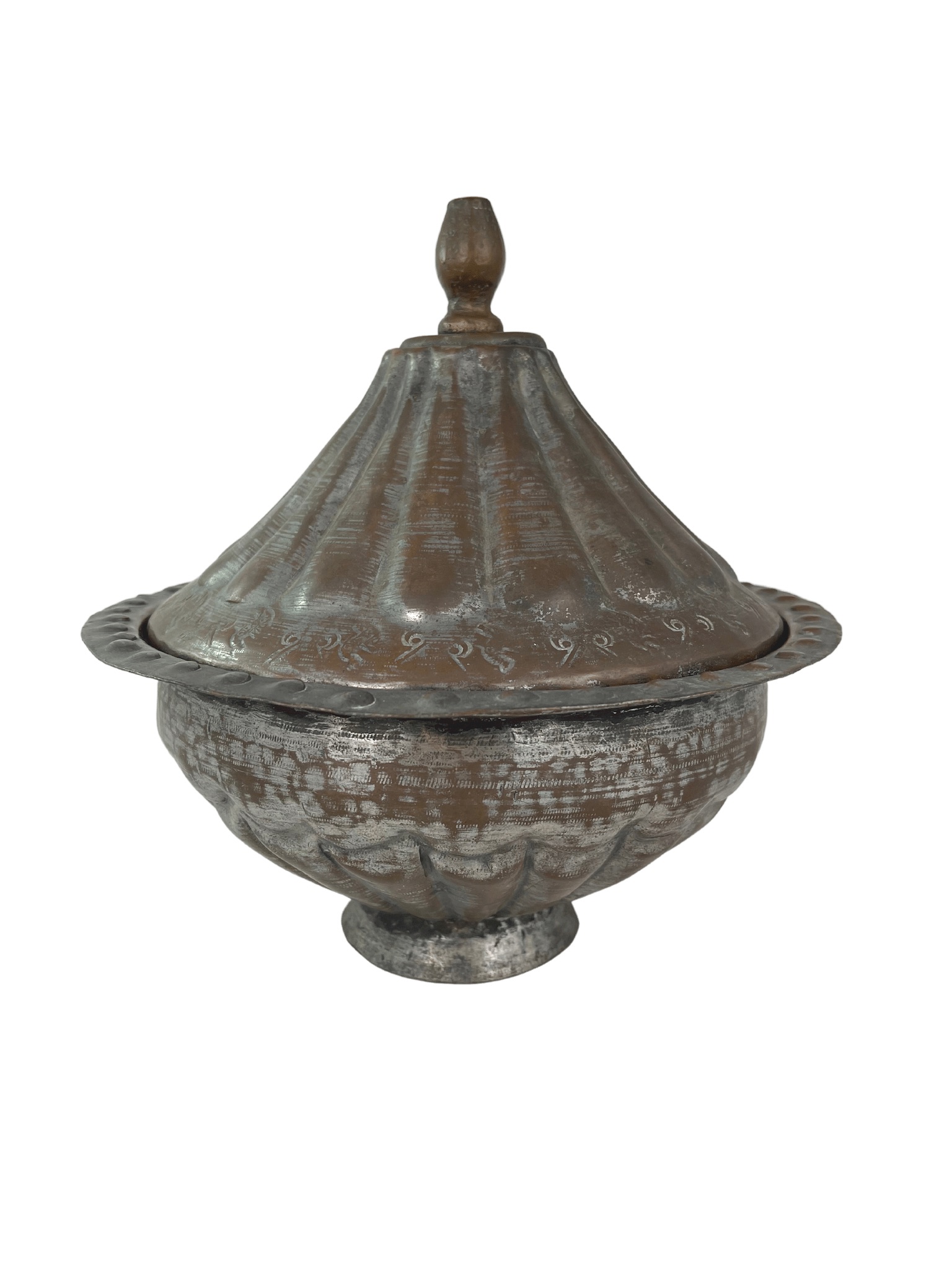 Antique Copper Pedestal Bowl~P77631119