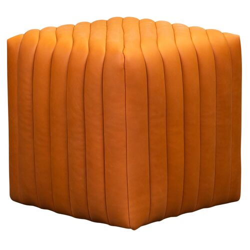 Ashbourne Leather Cube Swivel Ottoman Ashbourne Leather Cube Swivel Ottoman